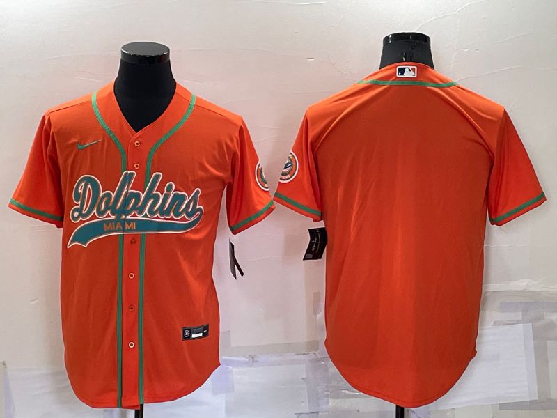 Men Miami Dolphins Blank Orange Nike Co branded Jersey